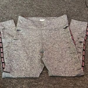 Grey “flex” ripped leggings
